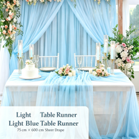 Rideau de fond romantique en tulle extra large, draperies en tissu transparent pour décorations d'arche de cérémonie de mariage
