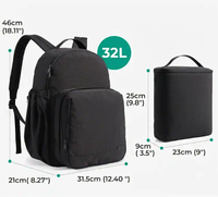 Sac à dos pour ordinateur portable avec sac à lunch isotherme détachable pour le travail, l'université et les déplacements quotidiens