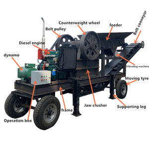 Высококачественный бетонный блок PE400x600 с дизельным двигателем, мобильная щековая дробилка, дробилка для карьерного горного завода - Product Image 2