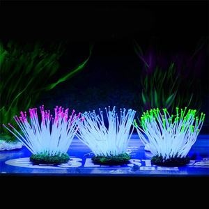 Réservoir de poissons Lumineux Décor Effet Silicone Artificiel Plante Anémone de Mer pour la Décoration De Réservoir De Poissons <span class=keywords><strong>Aquarium</strong></span> Ornement - Product Image 3