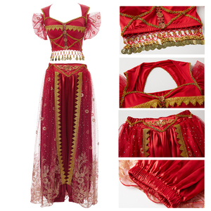 Disfraz de Princesa Árabe para Festivales, Danza India, Bordado, Estilo <span class=keywords><strong>Bollywood</strong></span>, Disfraz de Princesa para Fiesta de Disfraces - Product Image 4