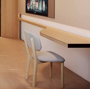 Muebles Modernos para Hotel, Apartamento de Alquiler, Juego de Dormitorio con Estructura de Cama de Madera con Cabecera, Mesitas de Noche, Mesa Auxiliar y Mueble para TV - Product Image 4