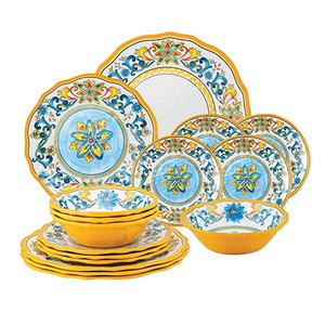 Bộ Đồ Ăn Bộ Đồ Ăn Phân Hủy Sinh Học Bằng <span class=keywords><strong>Melamine</strong></span> Hoàng Gia Cao Cấp 18 Chiếc Cho 6 Người - Product Image 1