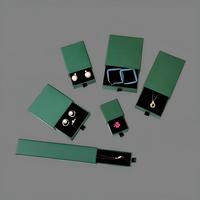Boîte cadeau en papier écologique personnalisée avec logo, emballage portable pour bijoux (bague, collier, boucles d'oreilles), style frais