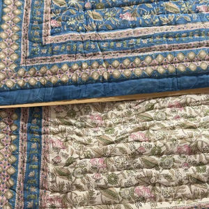 Impression traditionnelle qualité faite à la main Jaipuri Design bloc impression couette coton main bloc imprimé conception ethnique couette pour une utilisation hivernale - Product Image 1
