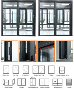WANJIA Alumínio Moderno Janela Deslizante Energia Eficiente para Cozinha Varanda Furacão Impacto Aço Inoxidável Louver <span class=keywords><strong>Storm</strong></span> <span class=keywords><strong>Window</strong></span> - Product Image 6