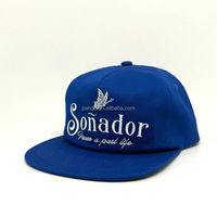 Gorra de Béisbol/Skate Personalizada con Bordado de Mariposa en Caligrafía Cursiva, Azul Rey, de Algodón, con Visera Plana, 5 Paneles y Cierre a Presión
