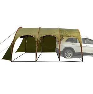 Familie Camping Tunnel Zelt Top Baldachin Abdeckung für Auto Anhänger BBQ Wasserdichte Tragbare 8-10 Person 15x10ft