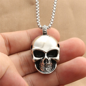 Collar con Colgante de Calavera de Acero Inoxidable, Estilo Punk para Hombre, Joyería con Temática Geométrica, Regalo 280572 - Product Image 4