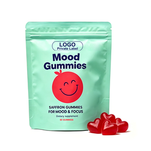 Gomitas de Azafrán Mood Sin Azúcar con Extracto de GABA, Productos de Belleza Antioxidantes, Gestión de Energía, Apoyo a la Concentración, 60 Unidades para Mujeres - Product Image 1