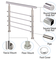 Poteau de balustrade en acier métallique de qualité supérieure pour rénovation intérieure et extérieure, balustrade en acier inoxydable pour balcon