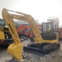 Excavadora Komatsu PC56 Usada de 5-6 Toneladas, Bajo Precio, Piezas Completas, Buen Estado, Modelos PC60, PC70, PC80, PC50 Disponibles, Operación Precisa