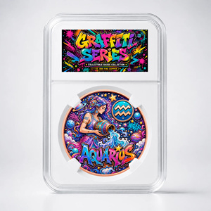 Moneta d'<span class=keywords><strong>arte</strong></span> graffiti in rame puro 999 da 1 oz in porta monete, con rilievo 3D, verniciata UV, effetto proof, da collezione, stile street art - Product Image 5