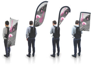 Publicidad al aire libre Pluma Lágrima Mochila Bandera <span class=keywords><strong>y</strong></span> pancarta para caminar promocional Correr Marketing para agencias <span class=keywords><strong>de</strong></span> viajes - Product Image 2