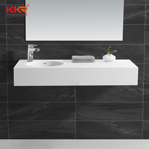 <span class=keywords><strong>Lavabo</strong></span> Sospeso in Solid Surface per <span class=keywords><strong>Bagno</strong></span>, <span class=keywords><strong>Dimensioni</strong></span> Personalizzabili per Hotel - Product Image 3