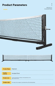 Trung Quốc Heavy Duty giải đấu lớp xách tay pickleball <span class=keywords><strong>Net</strong></span> bánh xe dễ dàng di động trong nhà Tò<span class=keywords><strong>a</strong></span> Án quy định chiều cao cho giải trí - Product Image 5