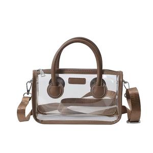 Bolso Bandolera Transparente de PVC para Mujer, con Asa Superior, Cierre de Cremallera, Ideal para Trabajos y Fiestas, Primavera-Verano - Product Image 1