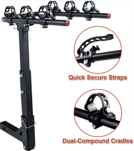 4 bicicleta enganche soporte estante 2 pulgadas receptor coche camión <span class=keywords><strong>remolque</strong></span> para coches camiones SUVs furgonetas RVs accesorios para automóviles - Product Image 2