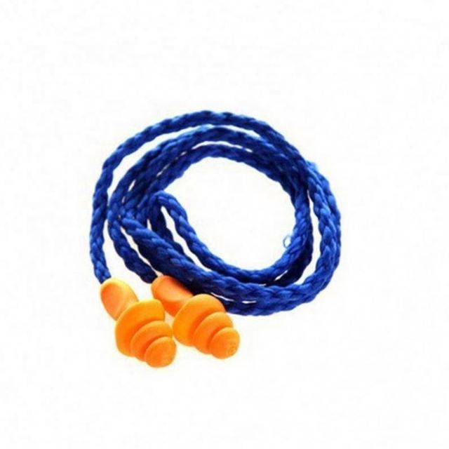 OEM Soft Silicone Corded Ear Plugs Ears Protector Reusable Hearing Protection Noise Reduction Earplugs Earmuff Sleep