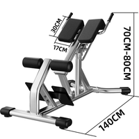 Chaise Romaine Commerciale Multifonctionnelle en Acier pour Hyperextension et Extension Dorsale – Équipement de Fitness Professionnel