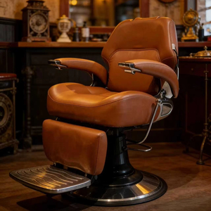 Silla de Peluquería DM Antique Gold para Hombre, Mueble Clásico Vintage para Salón de Barbería, Silla de Peluquería de Lujo al por Mayor para Salones - Product Image 1