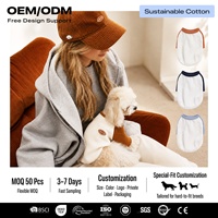 Chemise en molleton raglan pour chien, color block, 81% coton mélangé, XXS-XXL, 1,5-13 kg, assortie à l'homme, logo personnalisé