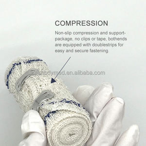 Bandage élastique en crêpe OEM Dianya DYBA Medical 97% coton + 3% élasthanne, rouge et bleu, pour les premiers secours, certifié CE - Product Image 6