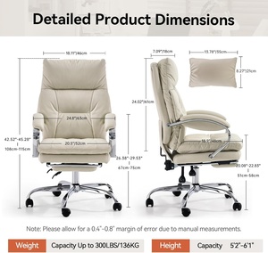 Chaise de bureau améliorée avec accoudoirs, design robuste, chaise de direction, chaise de gaming, chaise d'ordinateur confortable pour la maison, pur <span class=keywords><strong>plaisir</strong></span> de la posture assise - Product Image 6
