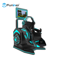 Funinvr-silla simuladora de vuelo con rotación 9D VR, posavasos rodillo, nuevo estilo, Metal de acero de 360 grados, 30 juegos