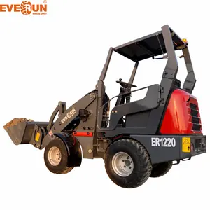 Заводская поставка Everun ER1220 1.2ton небольшой компактный колесный погрузчик мини-ферма фронтальный погрузчик