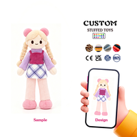 Poupée en peluche personnalisée, nouvelle, fille aux cheveux bruns, vente directe d'usine, poupée de haute qualité et très réalistes, jouet en peluche personnalisé