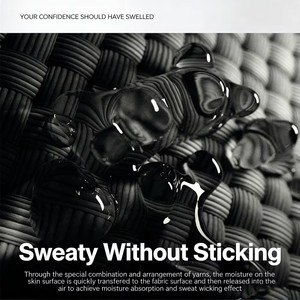 เสื้อยืดออกกำลังกายผู้ชายแบบถัก ระบายอากาศ แห้งเร็ว กระชับรูปทรง รับผลิตตามแบบ พิมพ์ลายได้ 97% ไนลอน 3% สแปนเด็กซ์ ทรงเข้ารูป สีพื้น ไม่มีลวดลาย - Product Image 5