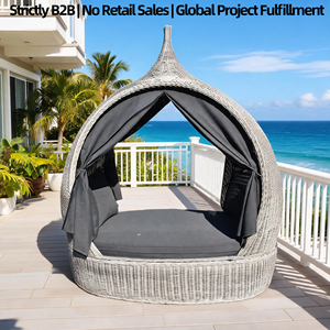 Conjunto de Muebles de Jardín Personalizables en Forma de Huevo con Asientos Modulares - Acolchados para Disfrutar con Sofisticación en el Litoral - Product Image 2