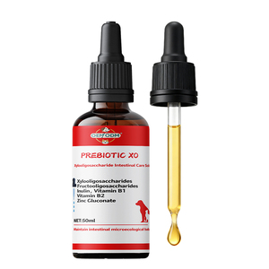 טיפות נוזליות פרוביוטיות בהתאמה אישית 50 מ\\\"ל, קסילואוליגוסכרידים וויטמין B1 לחתולים וכלבים - תמיכה חיסונית ובריאות המעיים, חיי מדף שנתיים - Product Image 1