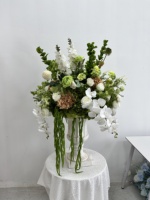 Boule de fleurs artificielles en soie personnalisée, style moderne rustique, centre de table floral pour décoration de mariage en extérieur ou en intérieur