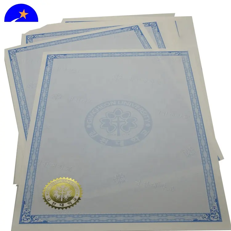 Оптовая продажа, Золотая фольга для горячего тиснения, градиентная сертификация, печатная бумага