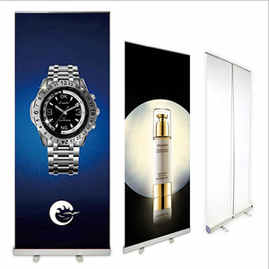 Di động cuộn lên biểu ngữ khung nhựa có thể thu vào đứng tùy chỉnh thiết kế đứng - Product Image 2