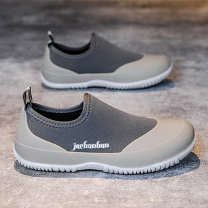 Bottes de pluie basses en néoprène pour hommes à bout rond, imperméables, antidérapantes, pour activités aquatiques en extérieur, utilisables toutes saisons - Product Image 2