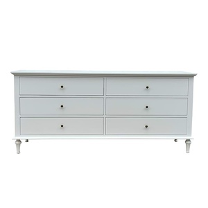 Elegante Cassettiera Bianca con 6 Cassetti - Mobile Organizzatore per Camera da Letto con Gambe in Stile Retrò - Product Image 4