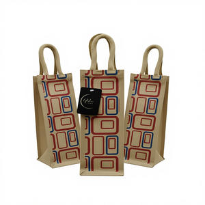 Urban <b>Tote</b> Biodegradable Eco <b>Jute</b> Washable Reusable Wine <b>Tote</b> <b>Bag</b> Natural Fiber Sustainable Packaging Bulk Wholesale - Product Image 1