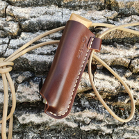 Étui de ceinture portable en cuir écologique pour couteau EDC, porte-outils, portefeuille, sacoche de taille pour hommes avec crochets, étui de ceinture pour couteau Opinel pour le camping