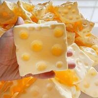 Jouets sensoriels en forme de fromage moulable GL 7cm en vaseline pour enfants, jouets anti-stress à presser pour soulager le stress des enfants