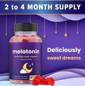 60 pezzi gommosi di melatonina sana per adulti vitamina B6 ricca di sonno notturno non per neonati o donne in gravidanza - Product Image 4