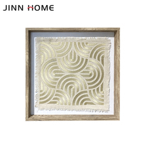 Jinnhome – boîte d'ombre Vintage 11x11 pouces, cadre photo avec fond en lin, bois profond et affichage sans verre, étui rustique prêt à accrocher