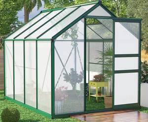 6.2x10.2FT Plantation de graines serre de plain-pied en plein air avec base en métal et cadre en aluminium et panneau PC bâtiment de jardin - Product Image 6