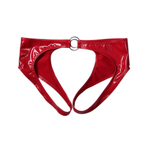 Mutandine ad anello stretto in lattice di ammoniaca da uomo biancheria intima corta sessuale - Product Image 4
