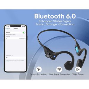 Auriculares de Conducción Ósea de Oreja Abierta, Resistentes al Sudor IPX6, Ligeros, Deportivos, Inalámbricos, 33 Horas de Duración de Batería, con Botón - Product Image 5