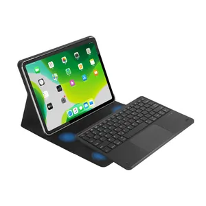 Touchpad capa para teclado de ipad pro 11 polegadas, couro pu tipo c magnético apple tablet, teclado bluetooth mágico bt