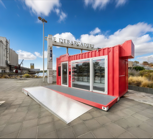 ร้านค้าคอนเทนเนอร์สำเร็จรูป 1 ห้องโชว์รูม ร้านขายขนมกลางแจ้ง ราคาโรงงาน คอนเทนเนอร์พาณิชย์ขนาด 20 ฟุต ร้านค้าริมถนน อาคารอุตสาหกรรม - Product Image 3