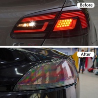 CARLAS láser de panal para coche, envoltura de vinilo para faros Led, película de tinte para faros de coche, luz antiniebla, luz trasera, pegatina de PVC